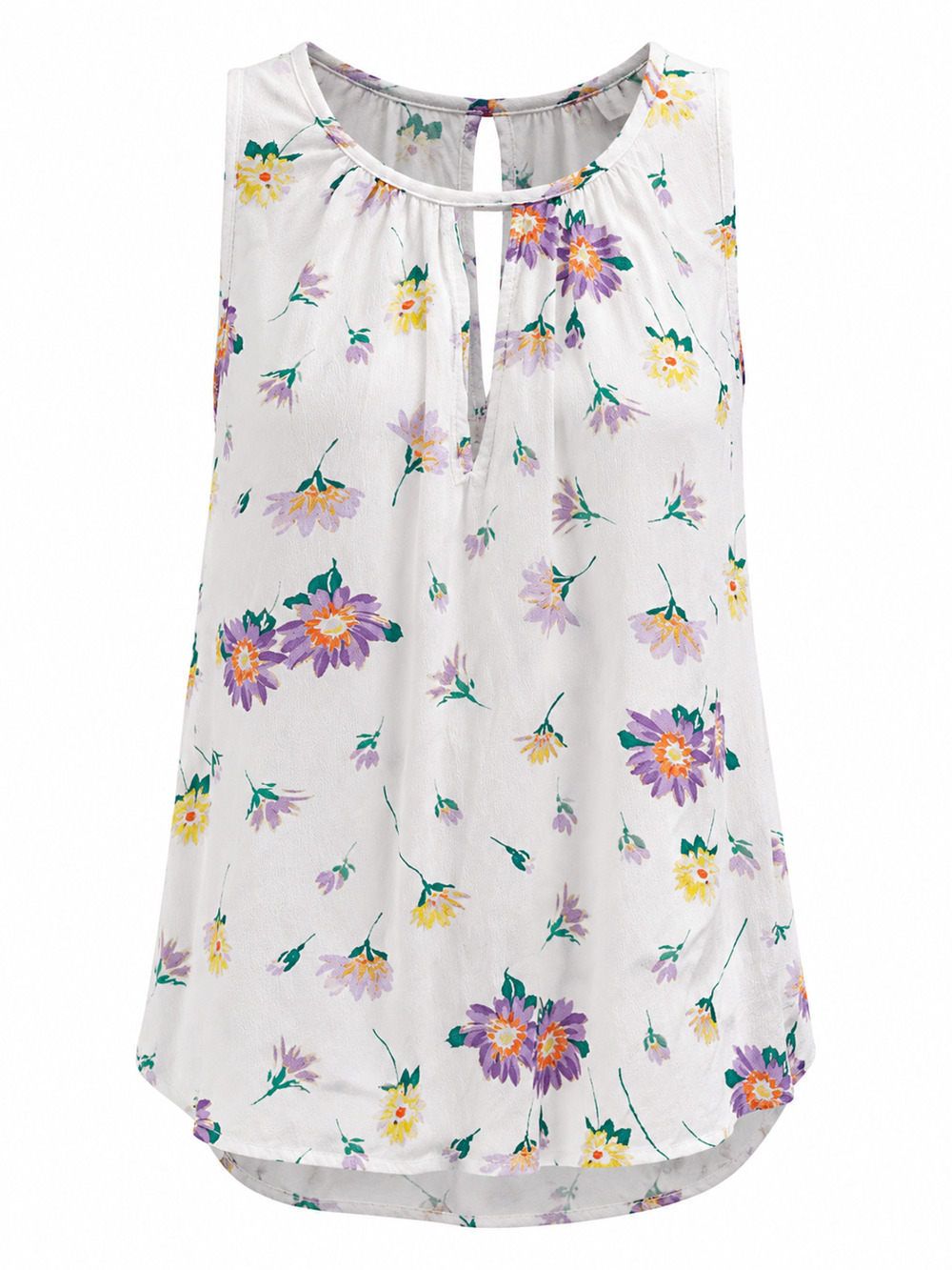 LOFT Petites Floral Sleeveless Blouse – Petite Medium (MP)